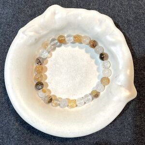 Hand crafted golden healer stretch bracelet 8mm/7 inches